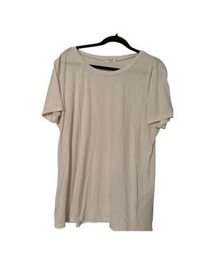 POGTMM Women's White Basic Short Sleeve Stretch T-Shirt Size XL